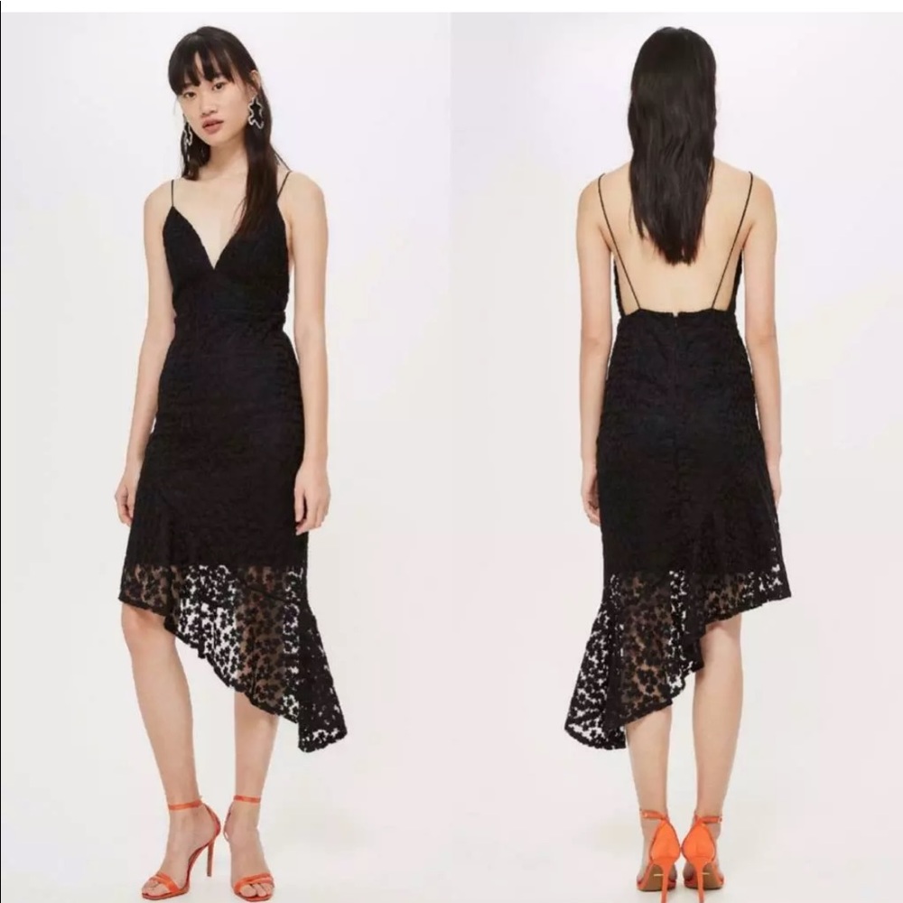 NWT TopShop Lace Asymmetrical Dress
